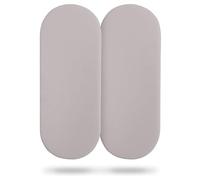 Silentnight Safe Nights Moses Basket Fitted Sheets Set 100 Percent Jersey Cotton Bassinet Size Pack of Two Plain Grey Newborn Easy Care Super Soft for Baby with Storage Bag (28 cm x 75 cm x 9 cm)