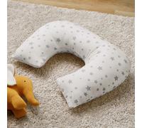 Silentnight Safe Nights Grow with Me Pregnancy and Baby Nursing Pillow - 4 in 1 Multifunctional Maternity Body Support Tummy Time Pillow for Sleeping and Breastfeeding - Grey Stars