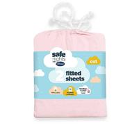 Silentnight Safe Nights Pack of 2 Cot 100% Cotton Fitted Sheets Pink
