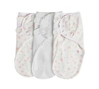 Silentnight Safe Nights Swaddle Blanket - Pink Star - 3 Pack