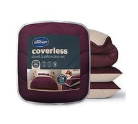 Silentnight Seersucker Coverless 10.5 Tog Duvet and Pillowcase Set Berry/Natural - Single