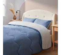 Silentnight Seersucker Coverless Duvet And Pillowcase Set - 10.5 Tog - Grey/blue - Super King