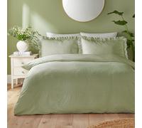 Silentnight Seersucker Frill Sage Bedding Set - Single
