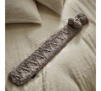 Silentnight Serenity Grey Faur Fur Extra Long Hot Water Bottle