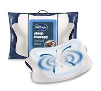 Silentnight Sleep Therapy Cervical Pillow - Orthopaedic Support Pressure Relief Eases Neck and Shoulder Pain - Memory Foam Ergonomic Design For Front Side Back Sleepers - Breathable & Hypoallergenic