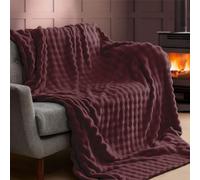 Silentnight Snugsie Bubble Fleece Giant Blanket - Berry 240 X 180Cm