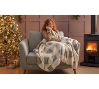 Silentnight Snugsie Faux Fur Check Blanket