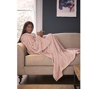 Silentnight Snugsie Fleece Throw Blush