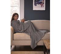 Silentnight Snugsie Fleece Throw Charcoal