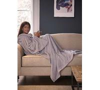 Silentnight Snugsie Fleece Throw Silver
