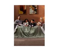 Silentnight Snugsie Giant Blanket - Fleece Throw Plush Blanket Super-Sized with Warm Sherpa Fleece Inside Reversible for Whole Family Sofa Couch Bed - 240 x 180cm - Green