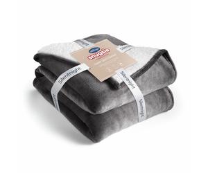 Silentnight Snugsie Teddy Fleece Giant Blanket - Charcoal