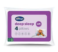 Silentnight Soft Deep Sleep Pillows 4 Pack | Soft Support Pillows Designed for Stomach Front Sleepers Hypoallergenic and Machine Washable | Pack of 4