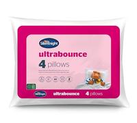 Silentnight Soft Pillows 4 Pack - Soft Support Pillows with Bouncy Fibres Ideal for Front and Stomach Sleepers - Hypoallergenic and Machine Washable - Pack of 4