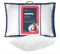 Silentnight Squishy Pillow -Soft Comfortable Pillow with Velvet Touch Cover and Fluffy Fibres - Machine Washable and Hypoallergenic - Pack of 1