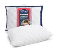 Silentnight Squishy Ultimate Pillow, Soft Medium Support, Fibadown™ Fibres | Cuddly Comfort Bed Pillow, Head & Neck Support, Quilted Cushioned Cover, Hypoallergenic, Machine Washable