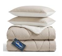 Silentnight Seersucker Coverless Duvet 2.5 Tog Cream/taupe - Double