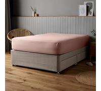 Silentnight Supersoft Natural Fitted Sheet - Cosy & Comfortable Delicate Touch - Luxurious Easy Care Microfibre with Elasticated Corners - Stylish & Modern Mattress Fitted Sheet, Double Bed, Pink