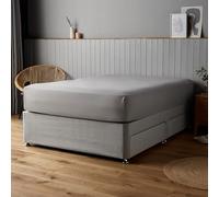 Silentnight Supersoft Natural Fitted Sheet - Cosy & Comfortable Delicate Touch - Luxurious Easy Care Microfibre with Elasticated Corners - Stylish & Modern Mattress Fitted Sheet, Double Bed, Grey