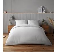 Silentnight Supersoft Duvet Set Cosy Comfortable Delicate Touch Luxurious Easy Care Microfibre with Button Fastening Stylish Modern Duvet Qu