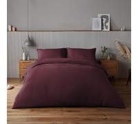 Silentnight Supersoft Duvet Set - Cosy & Comfortable Delicate Touch - Luxurious Easy Care Microfibre with Button Fastening - Stylish & Modern Duvet Quilt Cover + Pillowcase Bed Set, Berry, Single