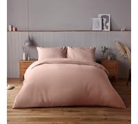 Silentnight Supersoft Duvet Set - Cosy & Comfortable Delicate Touch - Luxurious Easy Care Microfibre with Button Fastening - Stylish & Modern Duvet Quilt Cover + Pillowcase Bed Set, Double, Pink
