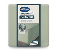 Silentnight Supersoft Fitted Sheet, Extra Deep 25cm to 40cm, Sage, Single
