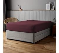 Silentnight Supersoft Natural Fitted Sheet - Cosy & Comfortable Delicate Touch - Luxurious Easy Care Microfibre with Elasticated Corners - Stylish & Modern Mattress Fitted Sheet, Berry, King