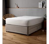 Silentnight Supersoft Natural Fitted Sheet - Cosy & Comfortable Delicate Touch - Luxurious Easy Care Microfibre with Elasticated Corners - Stylish & Modern Mattress Fitted Sheet, King Bed, White