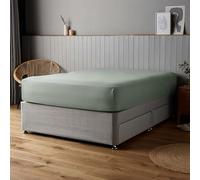 Silentnight Supersoft Single Fitted Sheet - Sage Green Deep Fitted Bed Sheets with Elasticated Hems and Non Iron Fabric - Machine Washable and Hypoallergenic - Single 90 x 190cm - Sage Green