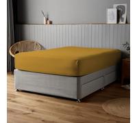 Silentnight Supersoft Ochre Fitted Sheet - Cosy & Comfortable Delicate Touch - Luxurious Easy Care Microfibre with Elasticated Corners - Stylish & Modern Mattress Fitted Sheet, Double, Ochre Yellow
