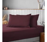 Silentnight Supersoft Pillowcase Pair - Cosy & Comfortable Delicate Smooth Touch - Easy Care Microfibre - Stylish & Modern Bed Pillow Case Protector 2 Pack, Retain Shape & Colour, Berry