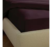 Silentnight Supersoft Plain Burgundy Fitted Sheet - Single