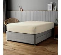Silentnight Supersoft Plain Cream Fitted Sheet - Double
