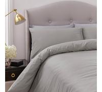 Silentnight Supersoft Plain Dove Grey Bedding Set - Double