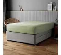 Silentnight Supersoft Plain Green Fitted Sheet - Superking