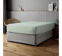 Silentnight Supersoft Plain Light Blue Fitted Sheet - Double