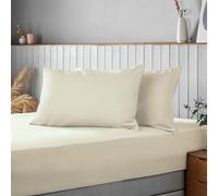 Silentnight Supersoft Plain Standard Pillowcase Pair - Cream