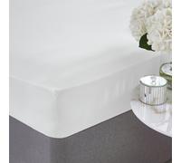 Silentnight Supersoft Plain White Fitted Sheet - Double