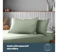 Silentnight Supersoft Standard Pillowcase Pair - Sage Green