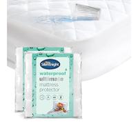 Silentnight Supersoft Waterproof Mattress Protector 2 Pack - Luxury Quilted Quiet Bed Mattress Pad Cover with Extra Deep Fitted Skirt and Waterproof Protection - Super King - Pack of 2