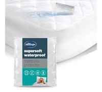 Silentnight Supersoft Waterproof Mattress Protector - Luxury Quilted Quiet Bed Mattress Pad Cover with Extra Deep Fitted Skirt and Waterproof Protection - Super King