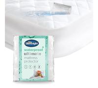 Silentnight Supersoft Waterproof Mattress Protector - Luxury Quilted Quiet Bed Mattress Pad Cover with Extra Deep Fitted Skirt and Waterproof Protection - Single, White