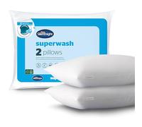 Silentnight Superwash Pillows - Soft Comfortable Medium Support - Filled with Fibadown™ Fibres - Designed to Withstand Repeated Machine Washing for Fresh & Hygienic Sleep - Hypoallergenic, 2 Pack