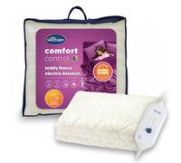 Silentnight Teddy Fleece Electric Blanket Double ? Heating Underblanket with 3 Heat Settings, Easy Fit Elasticated Straps and Overheat Protection ?