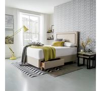 Silentnight Toulouse Kingsize 2 Drawer Divan Set - Sandstone