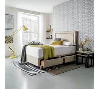 Silentnight Toulouse Kingsize 4 Drawer Divan Set - Sandstone
