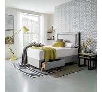 Silentnight Toulouse Small Double 2 Drawer Divan Set - Grey