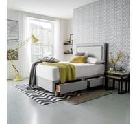 Silentnight Toulouse Small Double 4 Drawer Divan Set - Grey