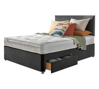 Silentnight Travis 2Drw Kingsize Divan & Headboard -Charcoal